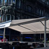 éttermi térfedés kétoldalas karos napellenző napernyő